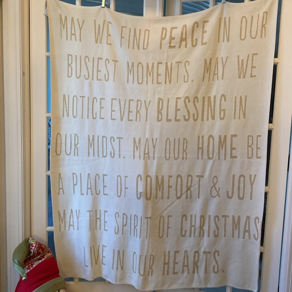 Holiday Christmas  Blessings Throw Blanket 50 x 60. NWOT - Picture 2 of 6